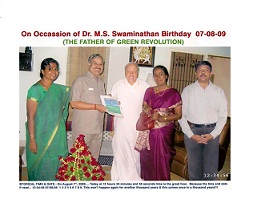 Appreciation From Father Of Green Revolution And Scientist Dr M S Swaminathan